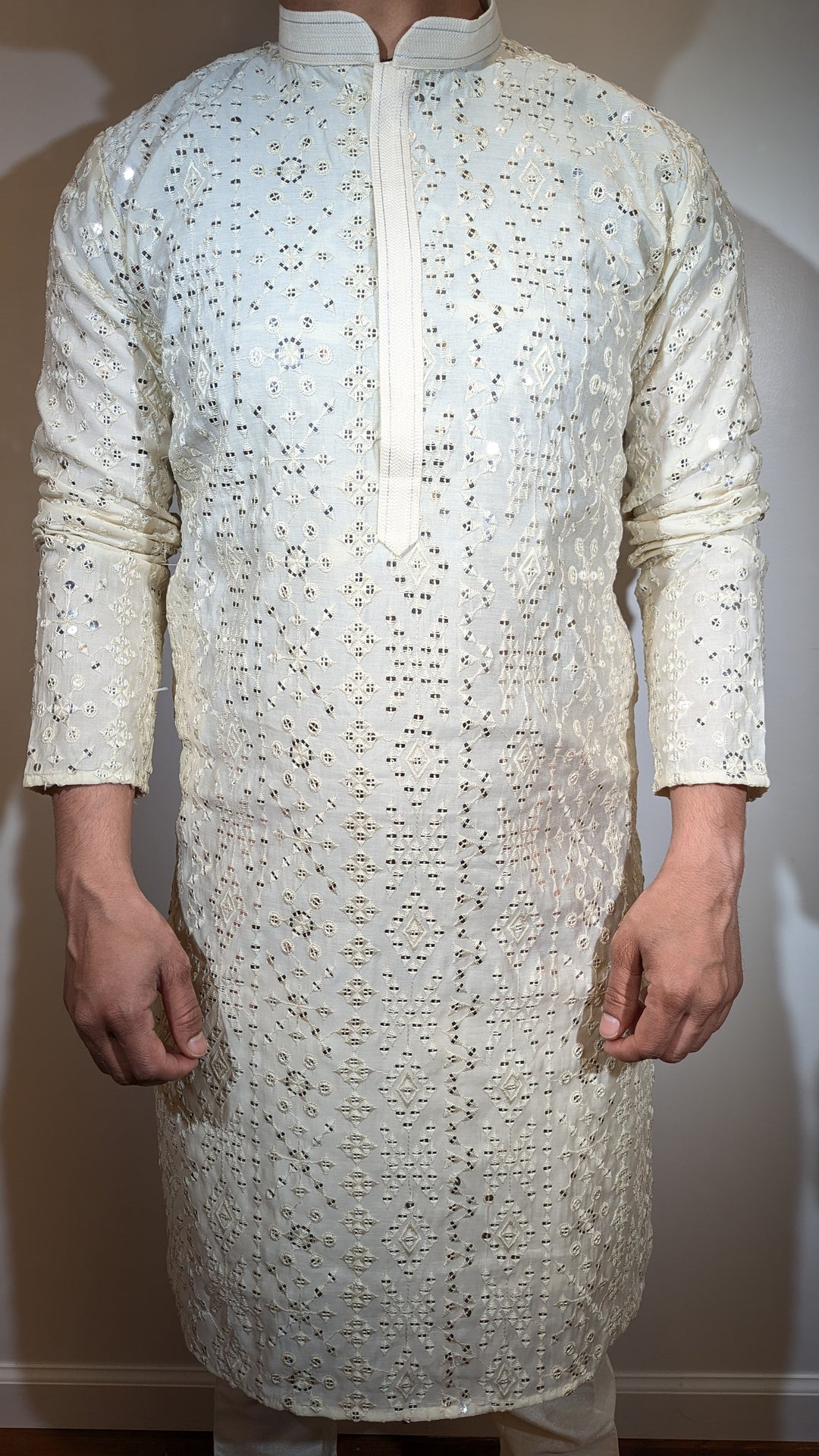 Cream Designer Kurta