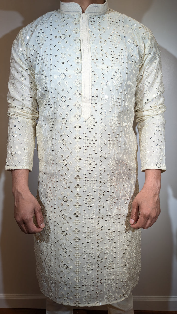 Cream Designer Kurta