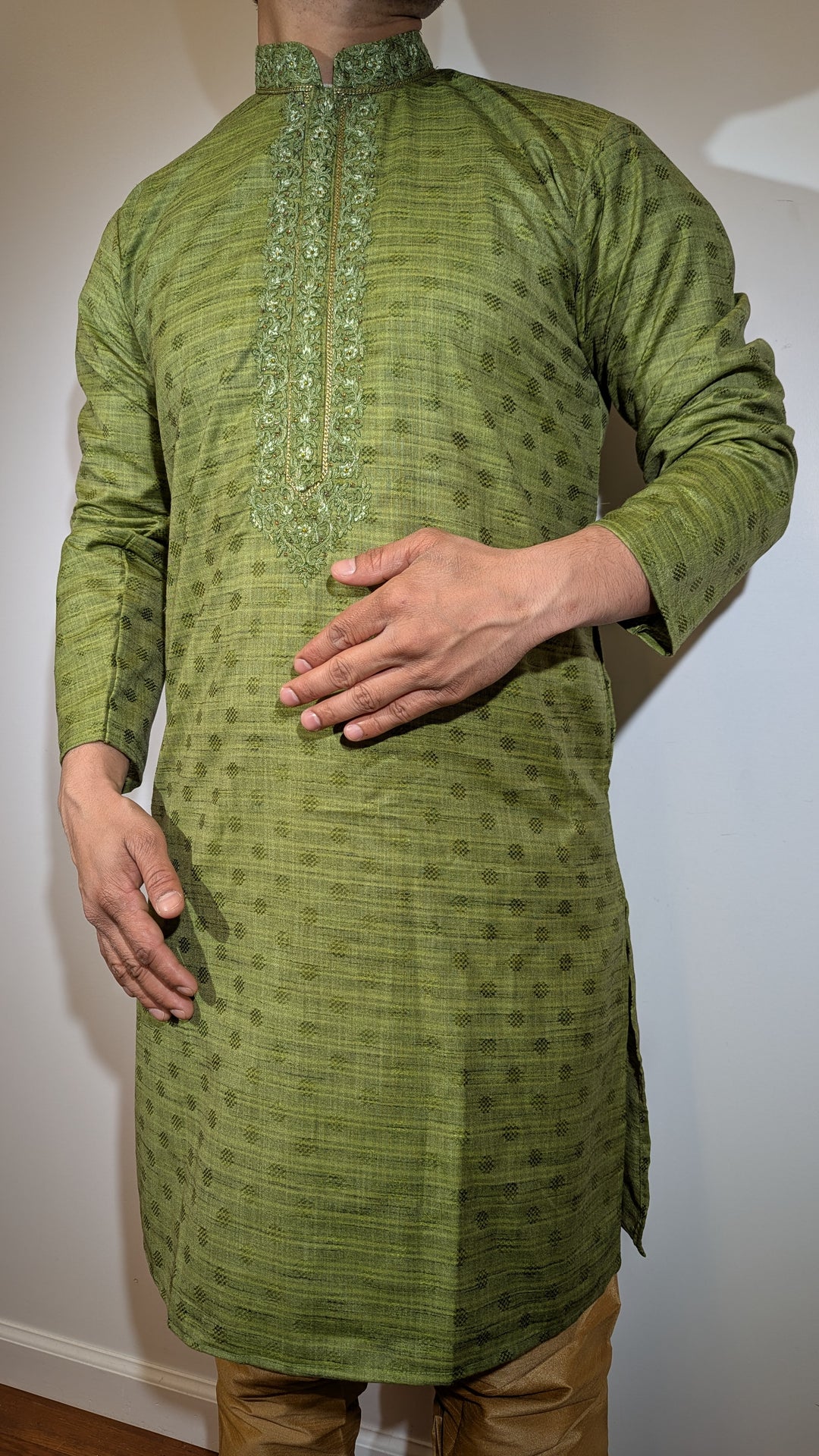 Olive  Green Fancy Kurta
