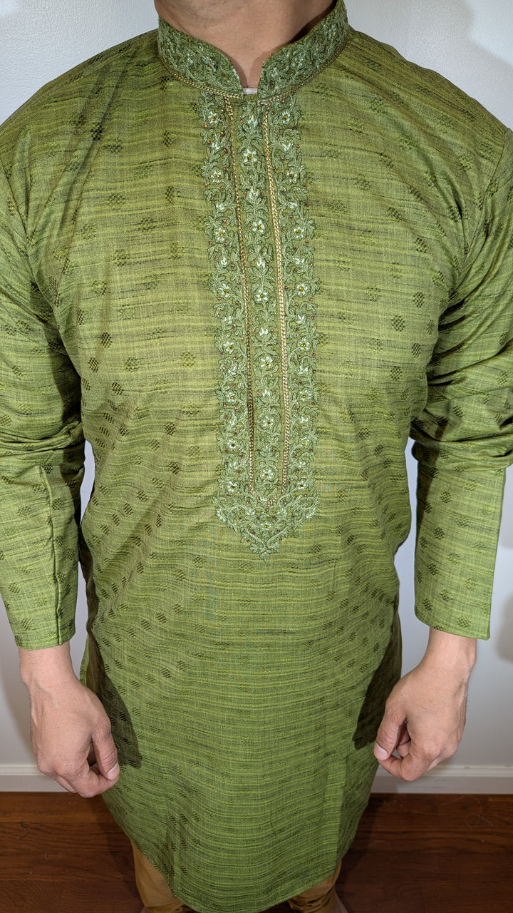 Olive  Green Fancy Kurta