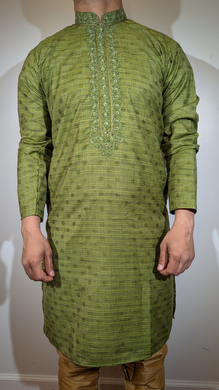 Olive  Green Fancy Kurta