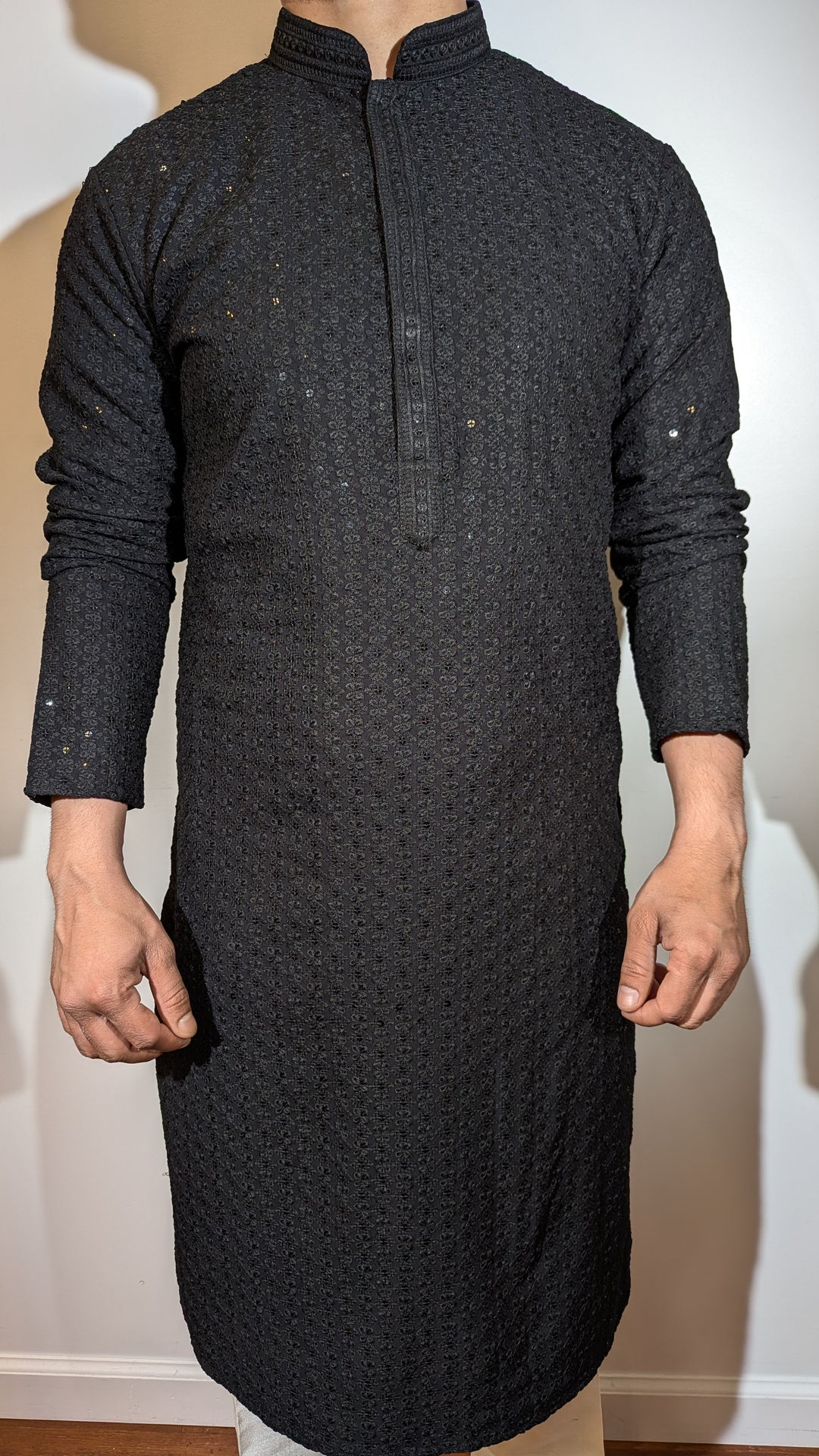 Black Chikankari Kurta