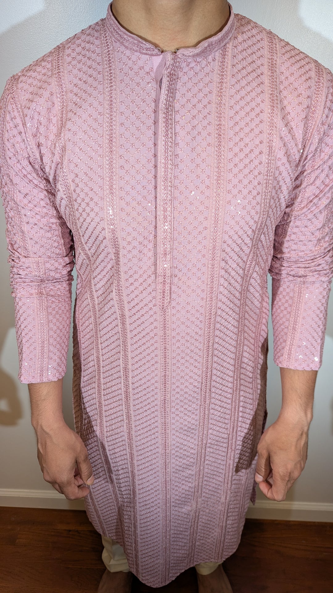 Light Pink Chikan Kurta