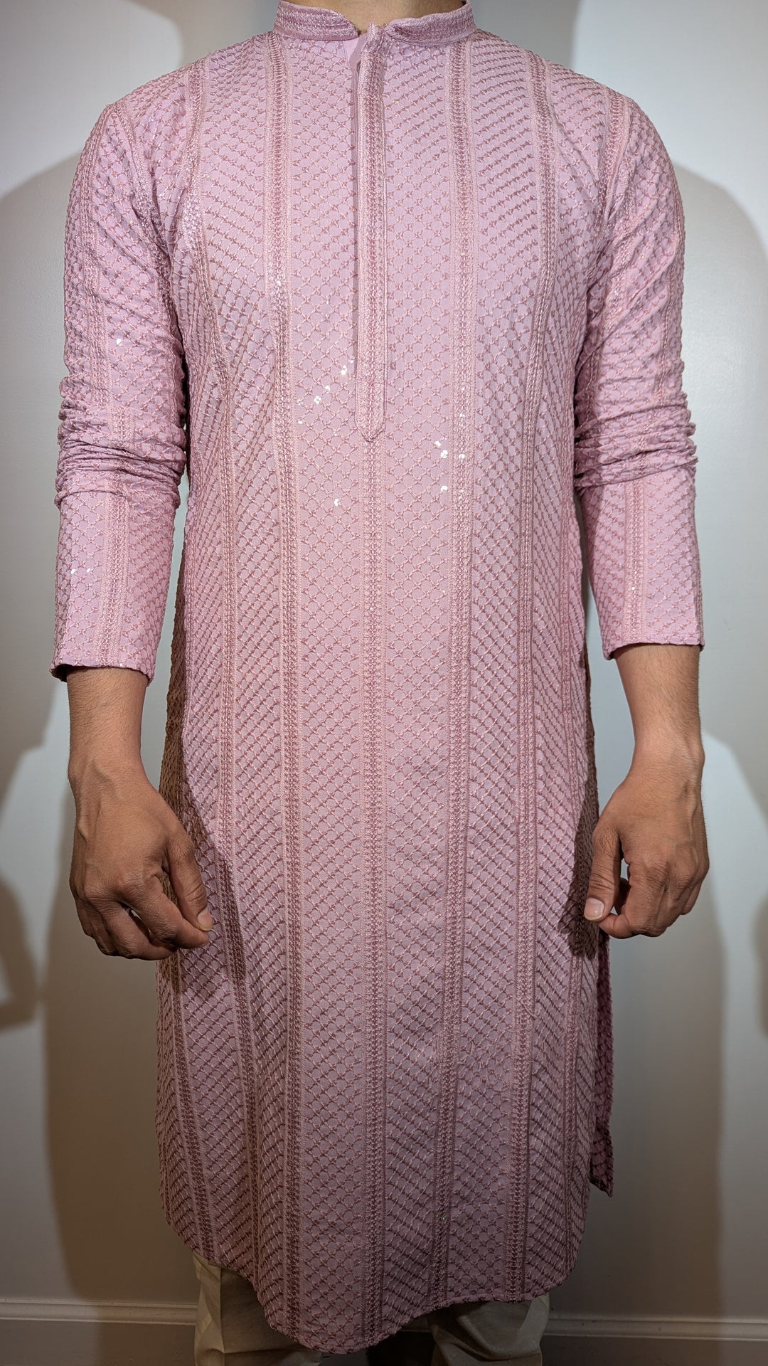 Light Pink Chikan Kurta