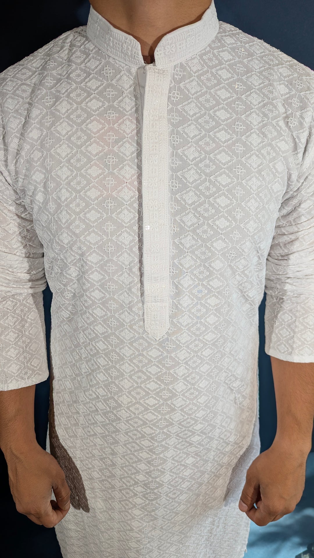 White Chikankari Kurta