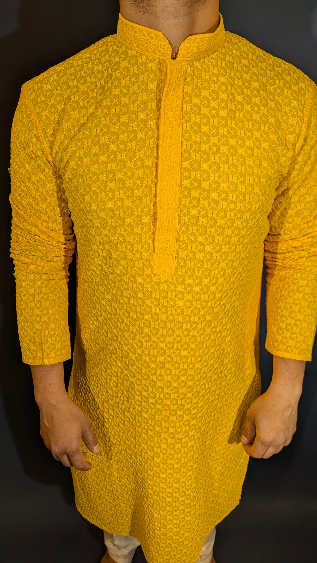 Yellow Chikankari Kurta