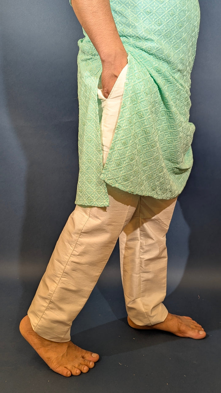 Light Aqua Sequins Kurta