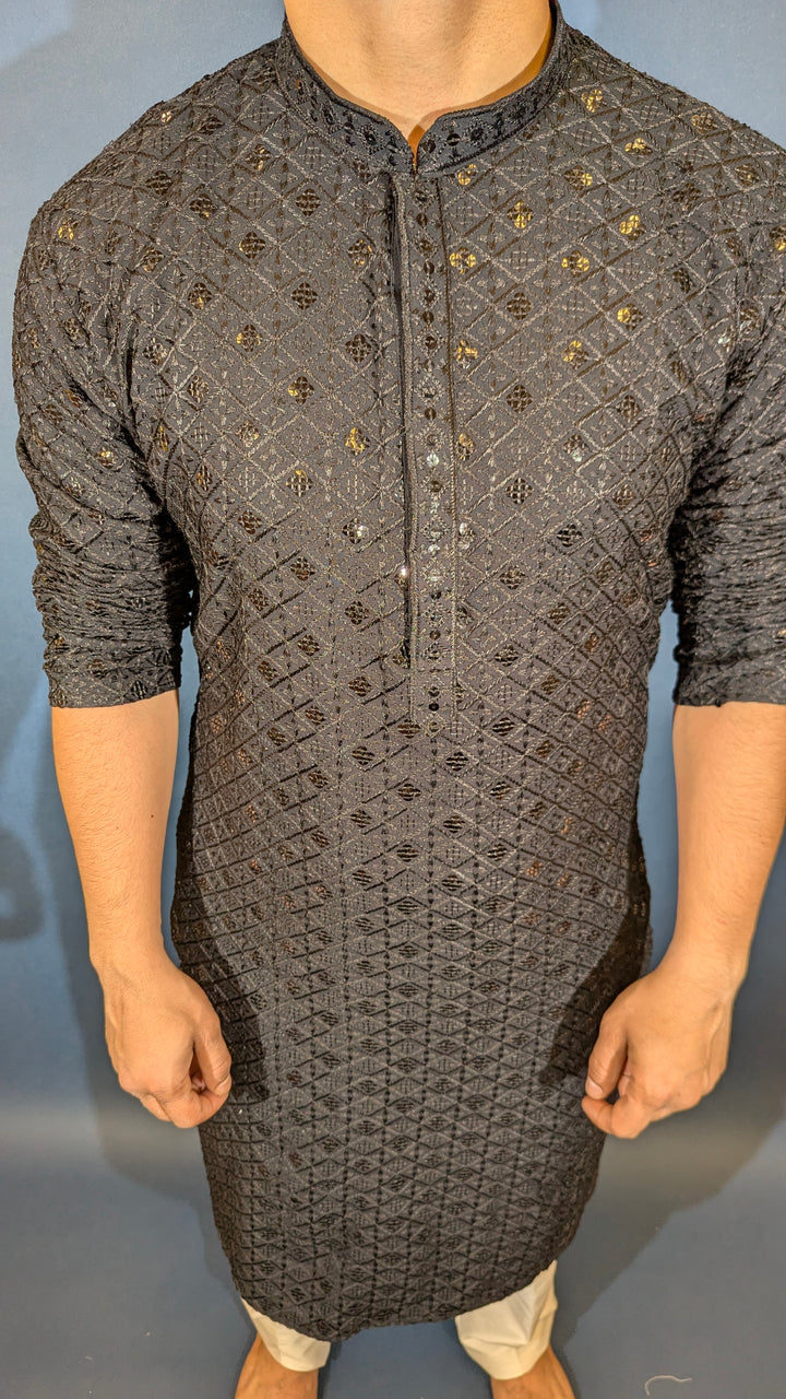 Black Sequin kurta