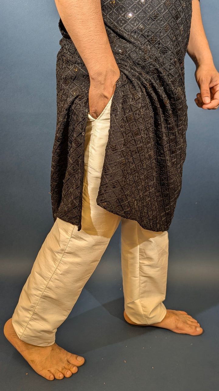 Black Sequin kurta