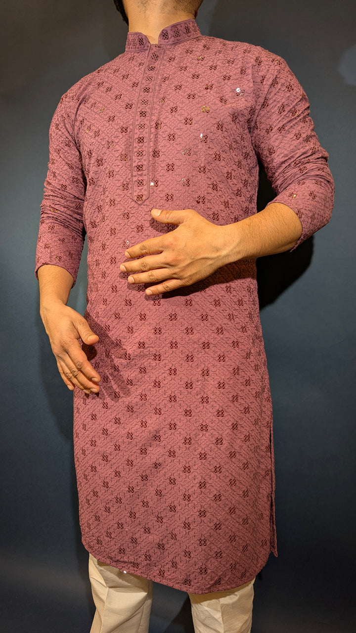 Blush Purple Sequin kurta