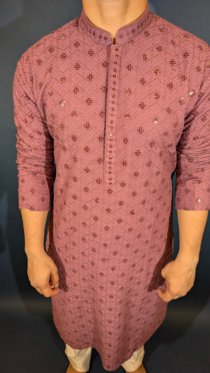 Blush Purple Sequin kurta