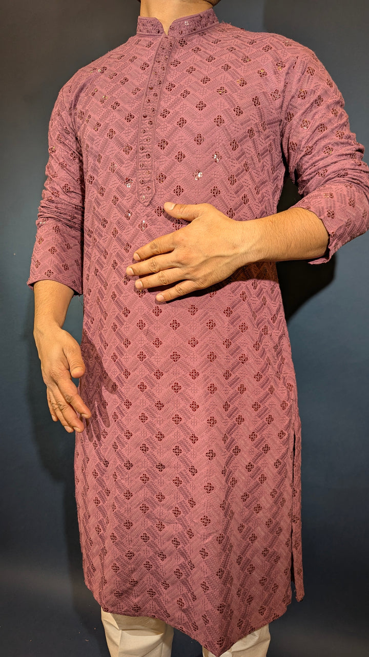 Blush Purple Sequin kurta
