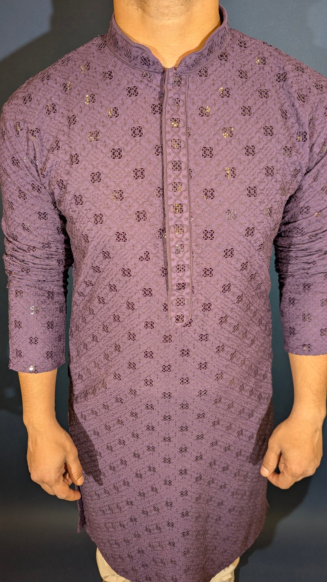 Purple Sequin kurta