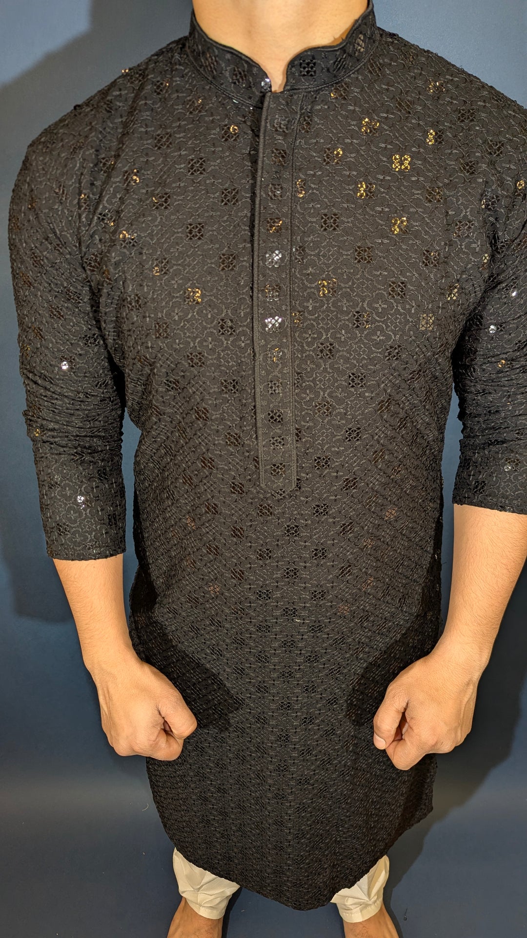 Black Sequin kurta