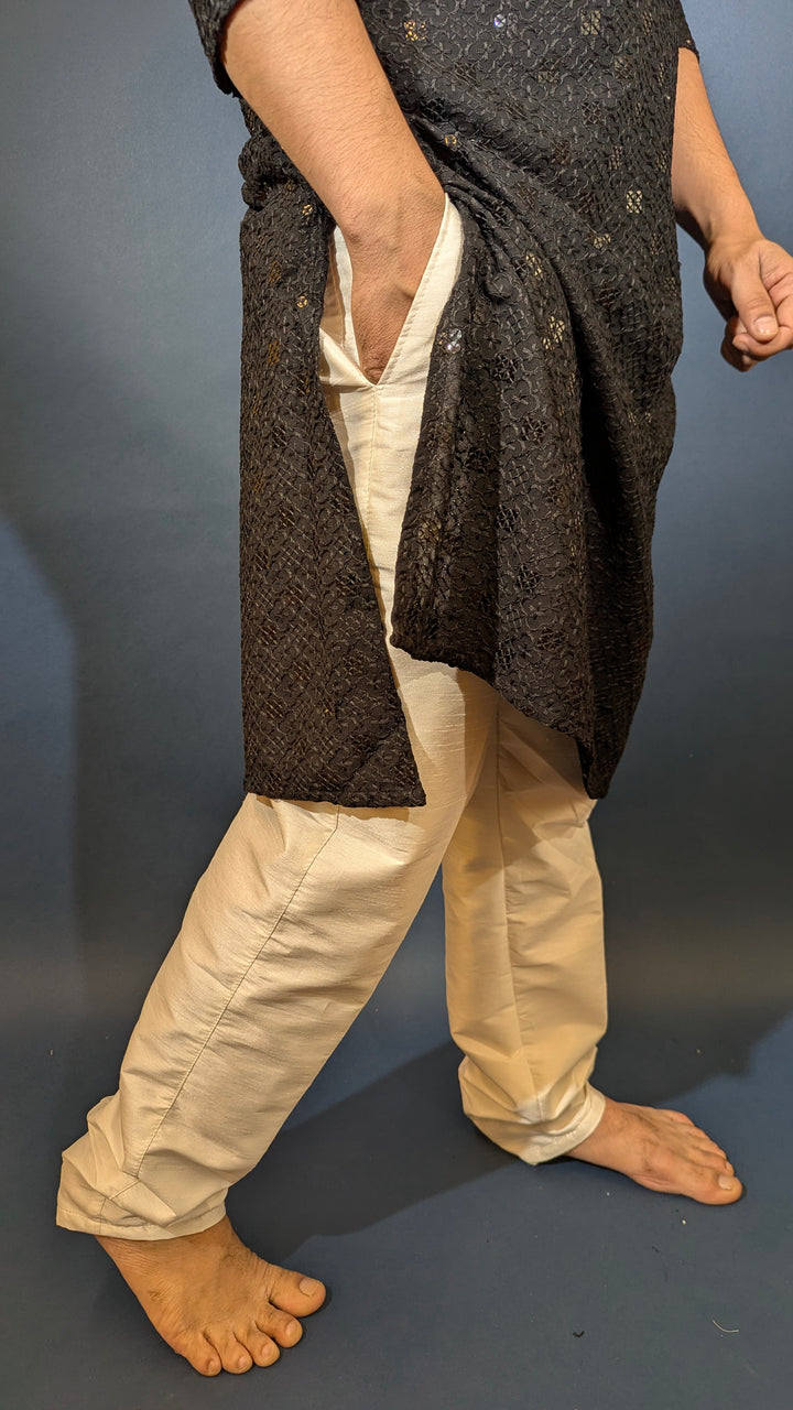 Black Sequin kurta