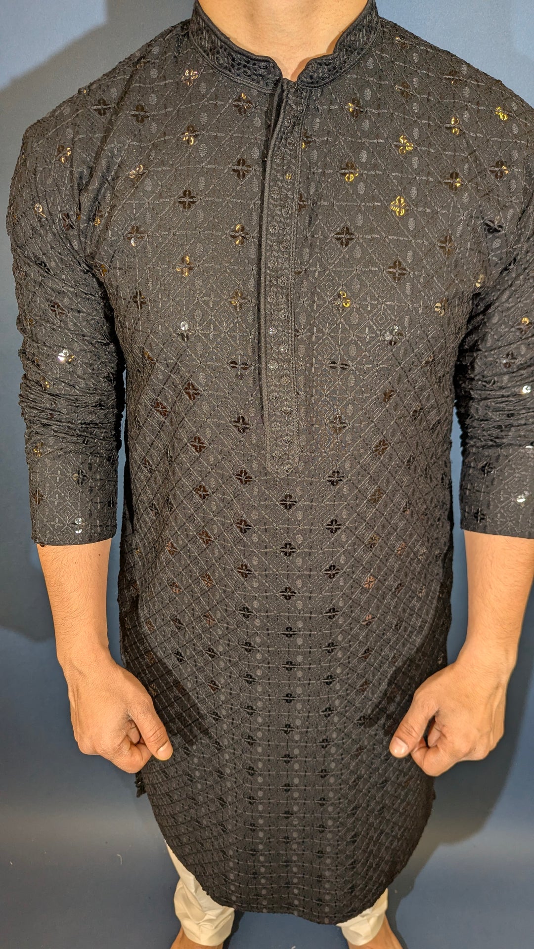 Black Sequin kurta