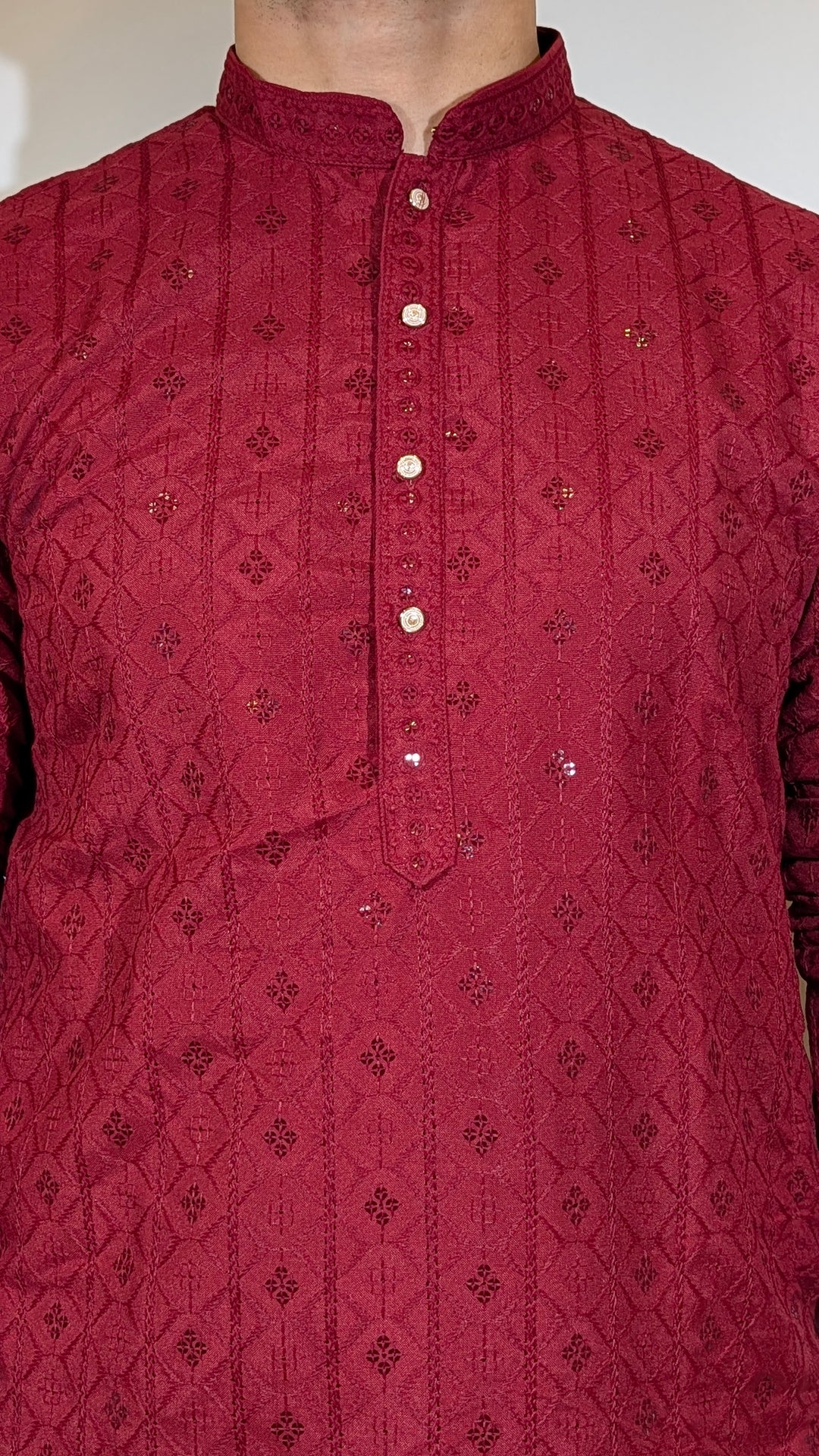Maroon Sequin kurta