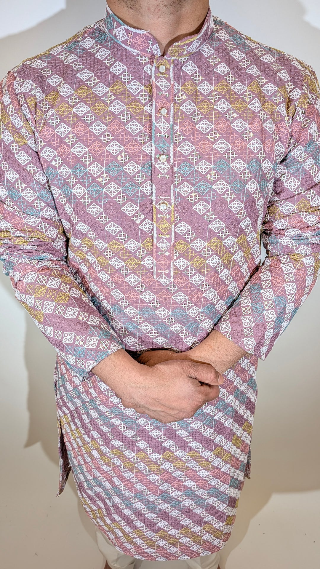 Purple Multicolor Sequence Kurta