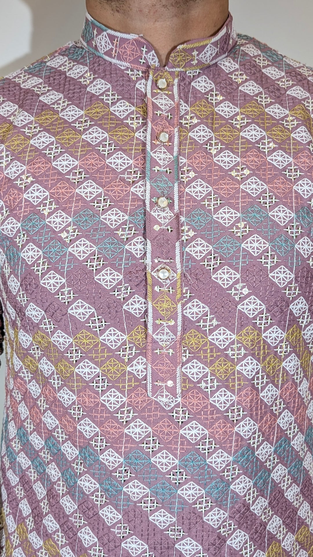 Purple Multicolor Sequence Kurta
