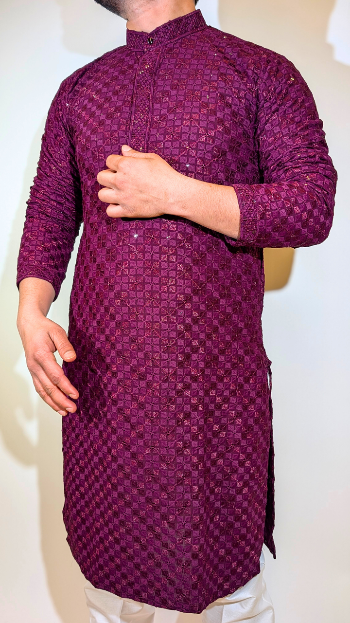 Purple Sequence Kurta