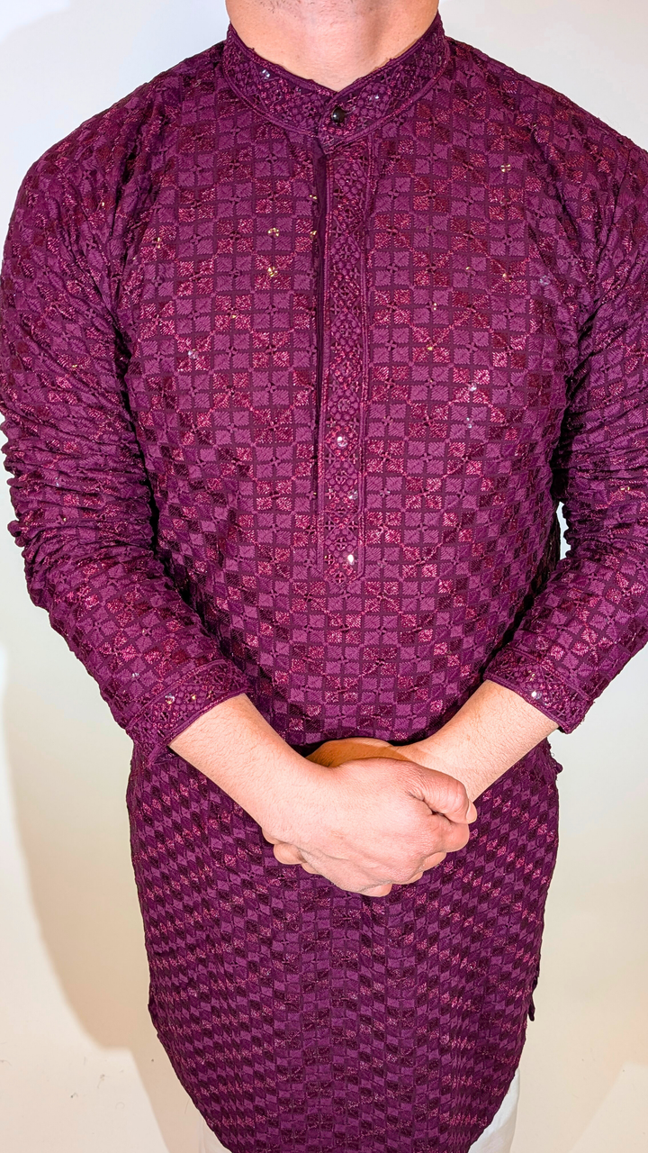 Purple Sequence Kurta