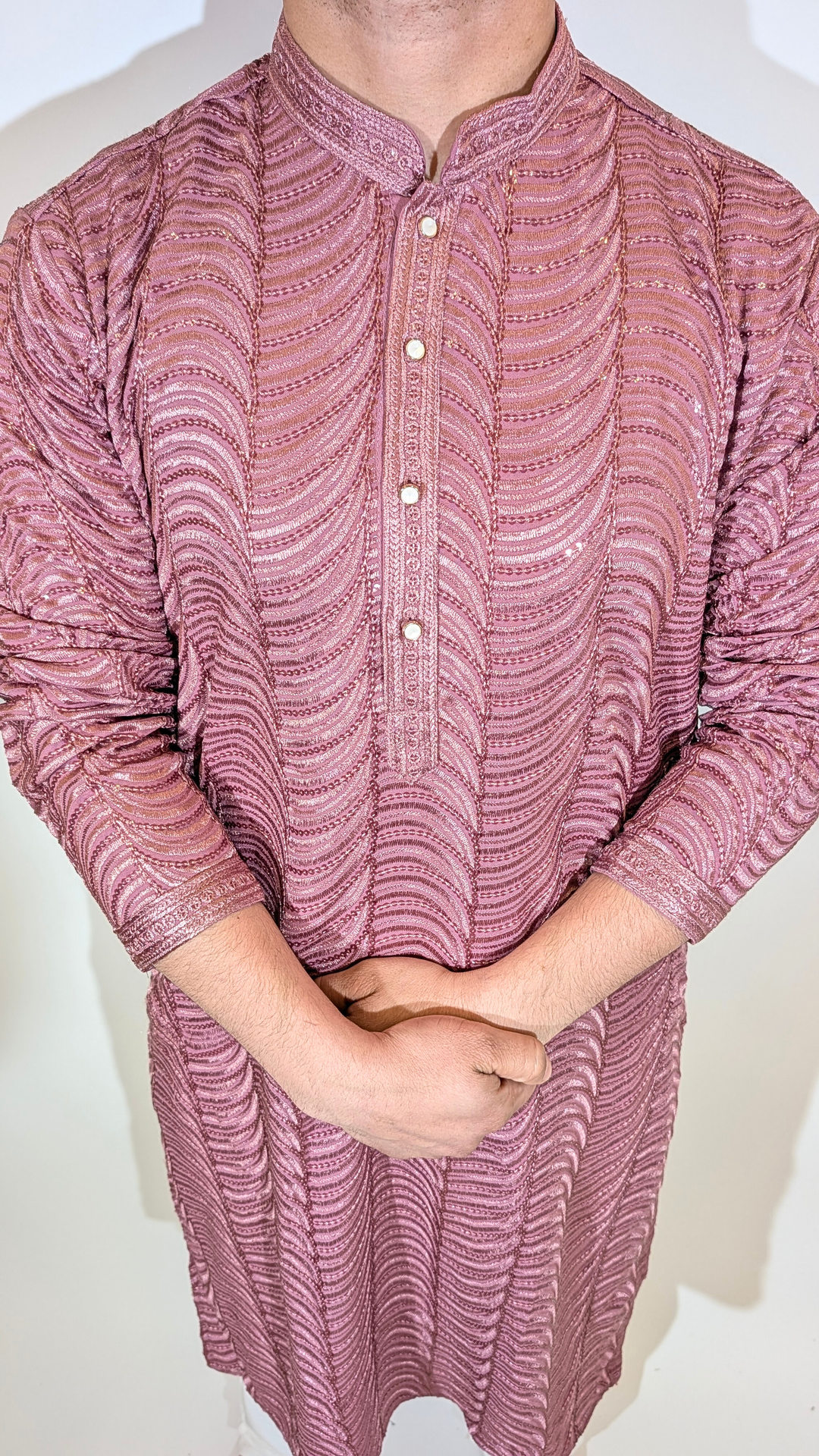 Rosewood Pink Sequence Kurta
