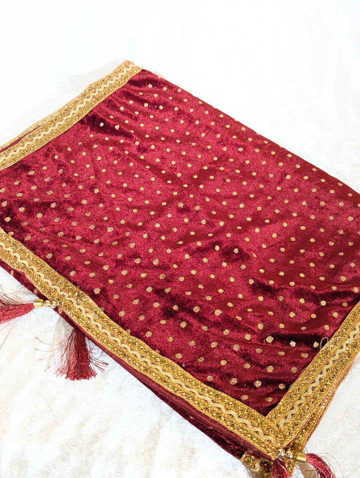 Gold And Maroon Pagdi and Shawl Set