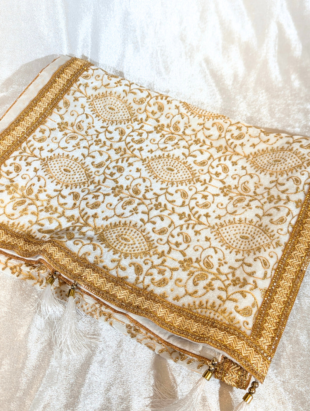 Golden Cream Pagdi and Shawl Set