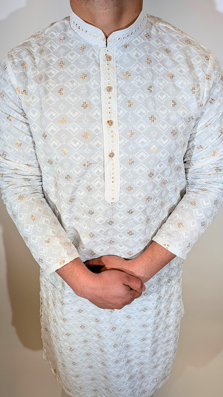 White Sequin  Kurta