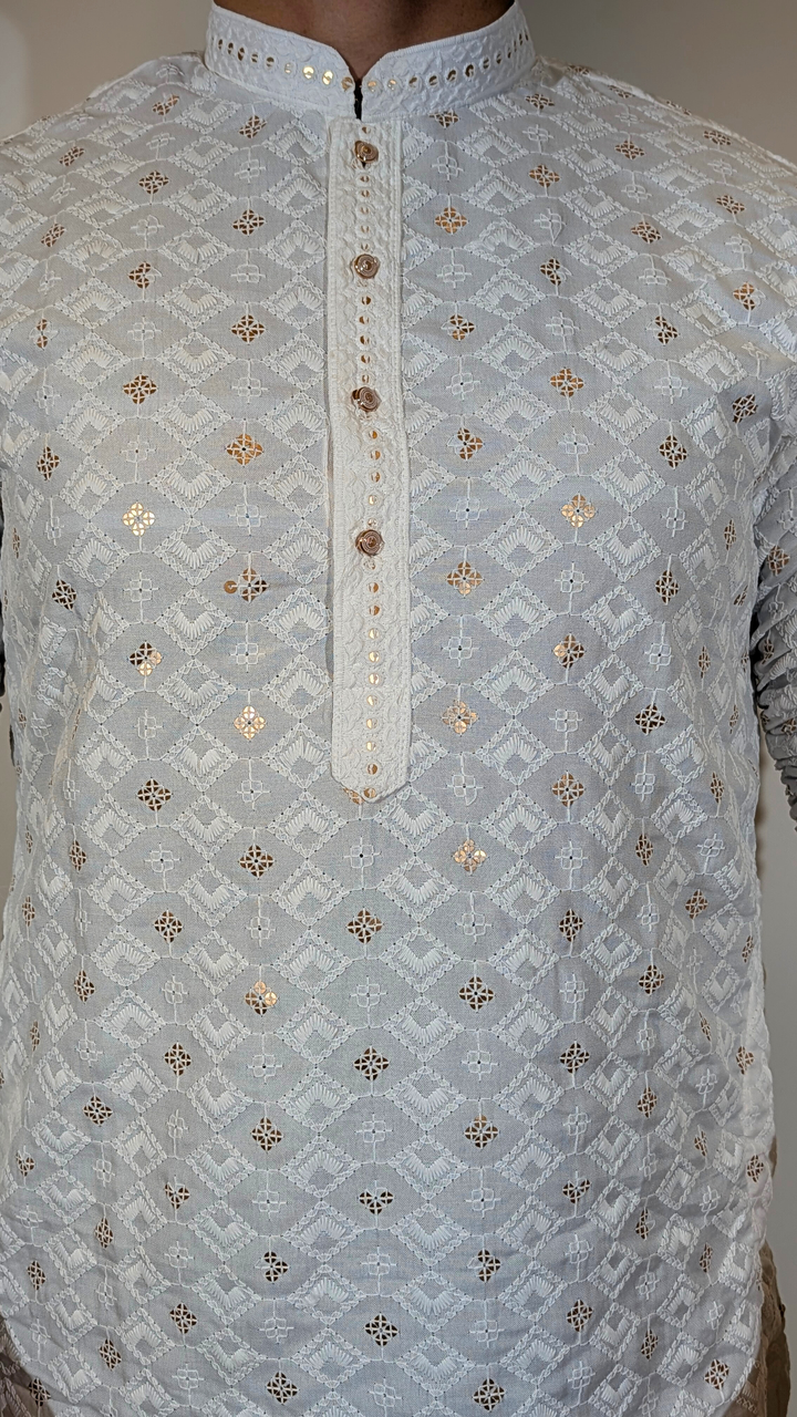White Sequin  Kurta