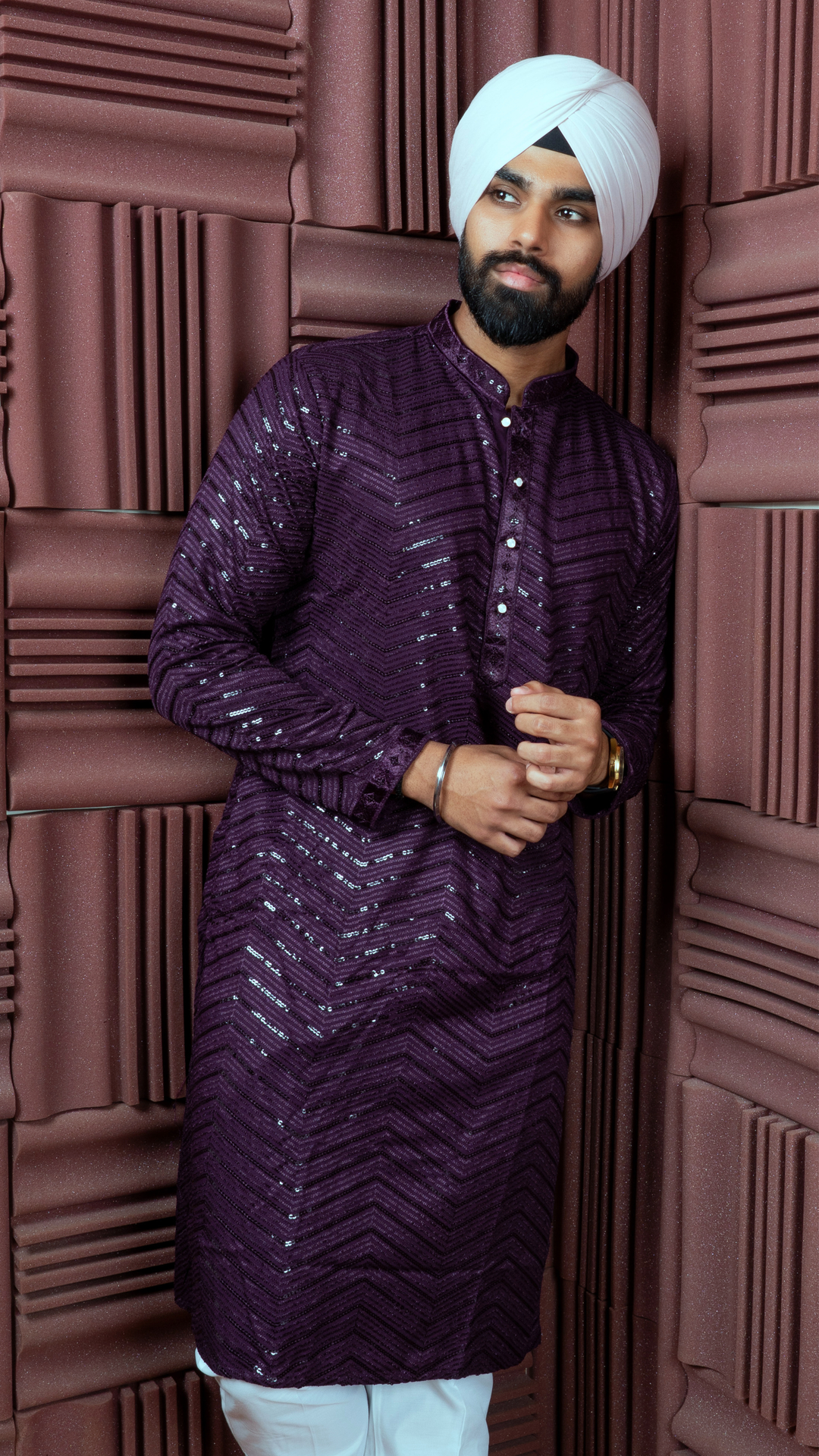 Purple Sequence Kurta