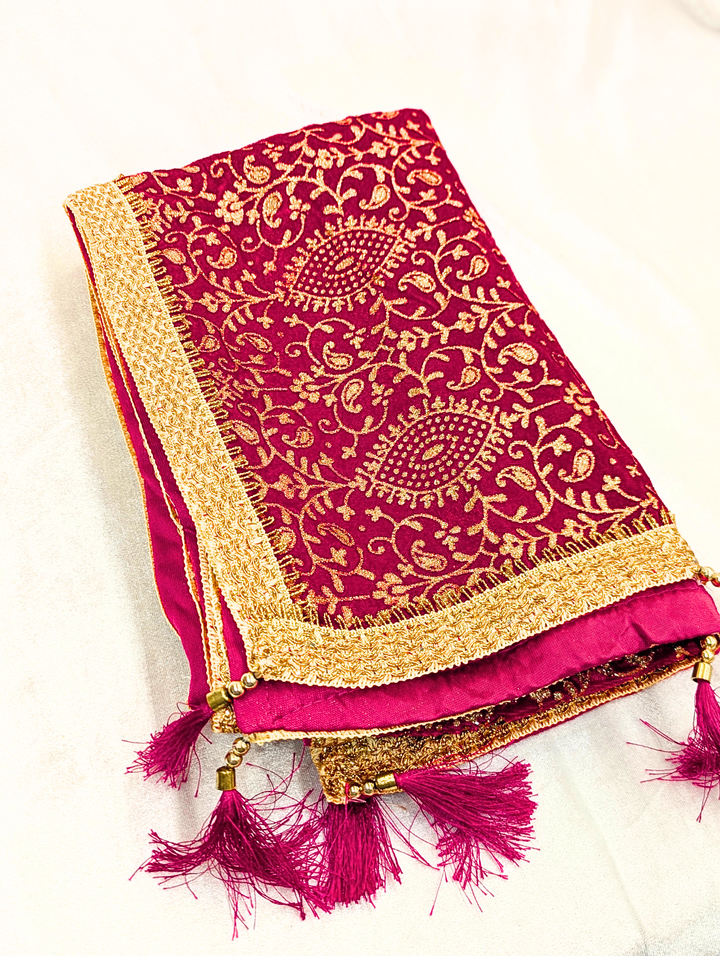 Men's Hot Pink Velvet Shawl