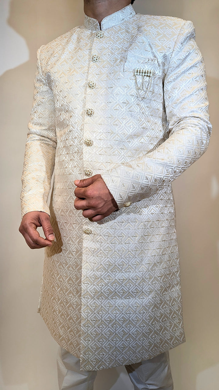 Cream Sherwani
