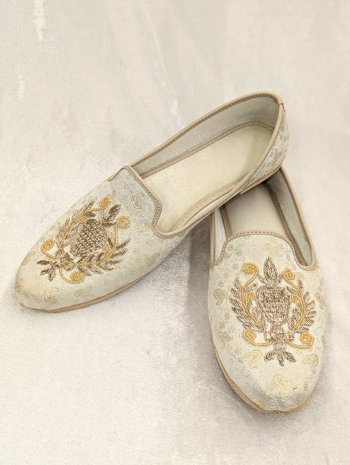 Cream Gold Men's Jutti