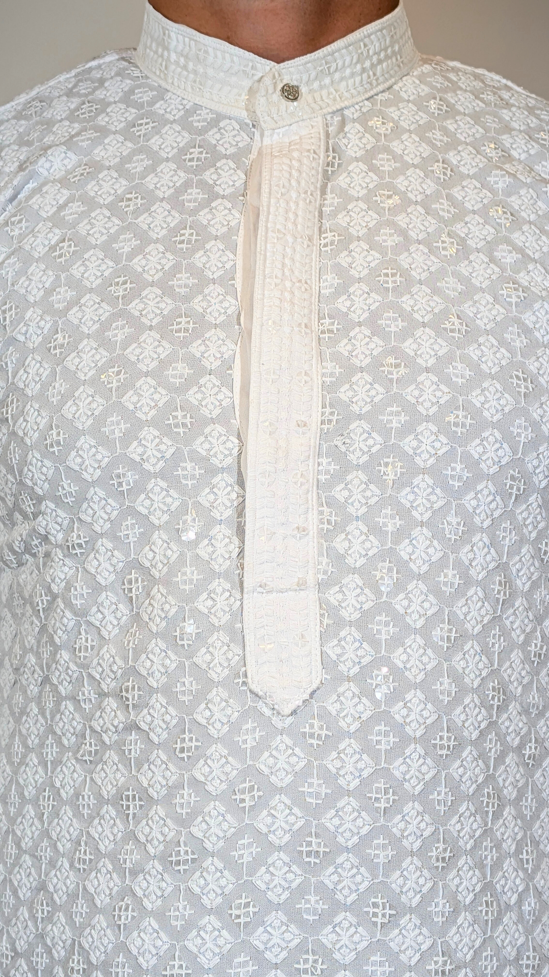 White Sequin Kurta