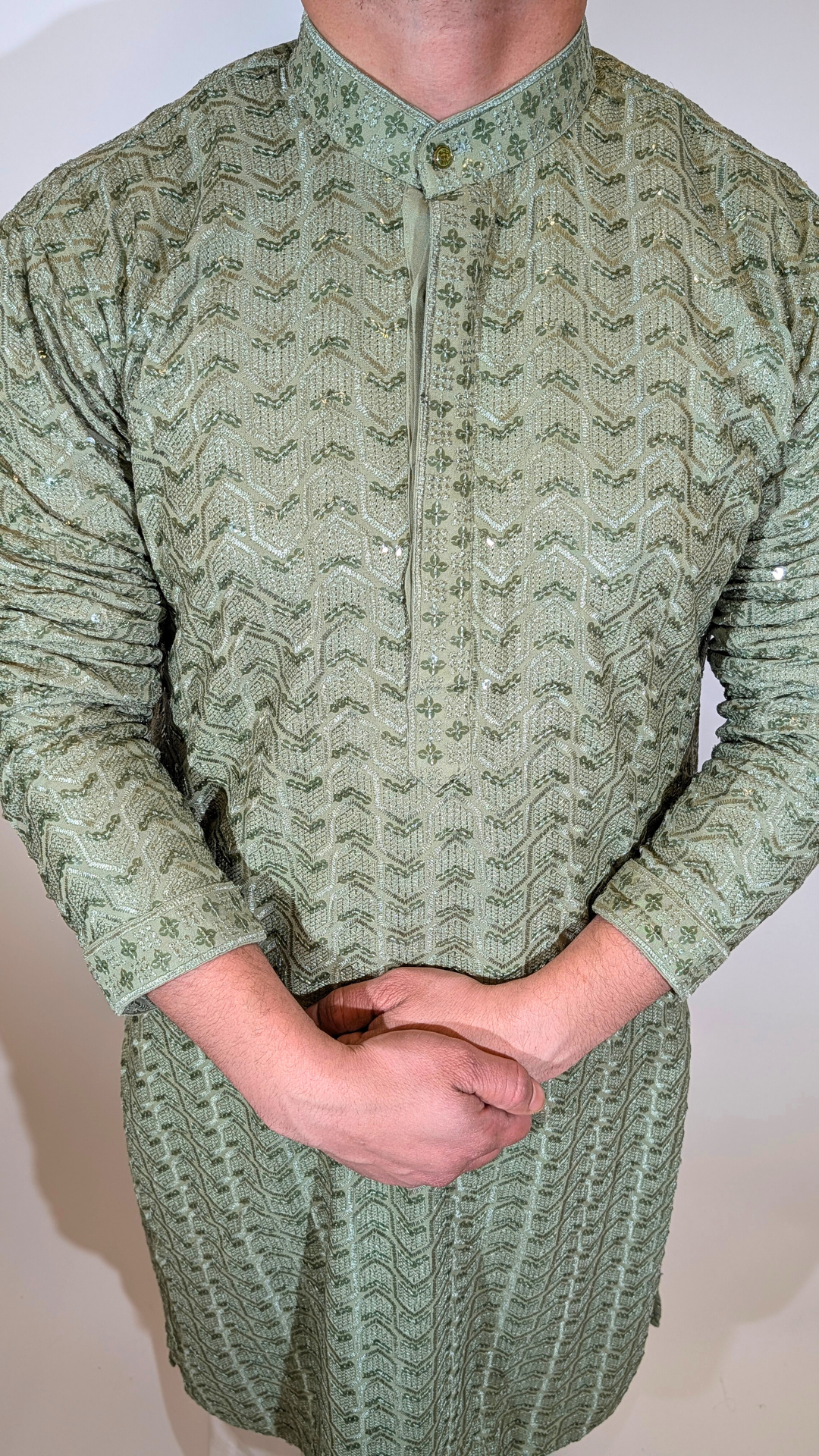 Light Green Sequence Kurta