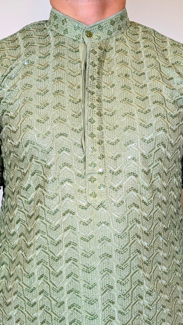 Light Green Sequence Kurta