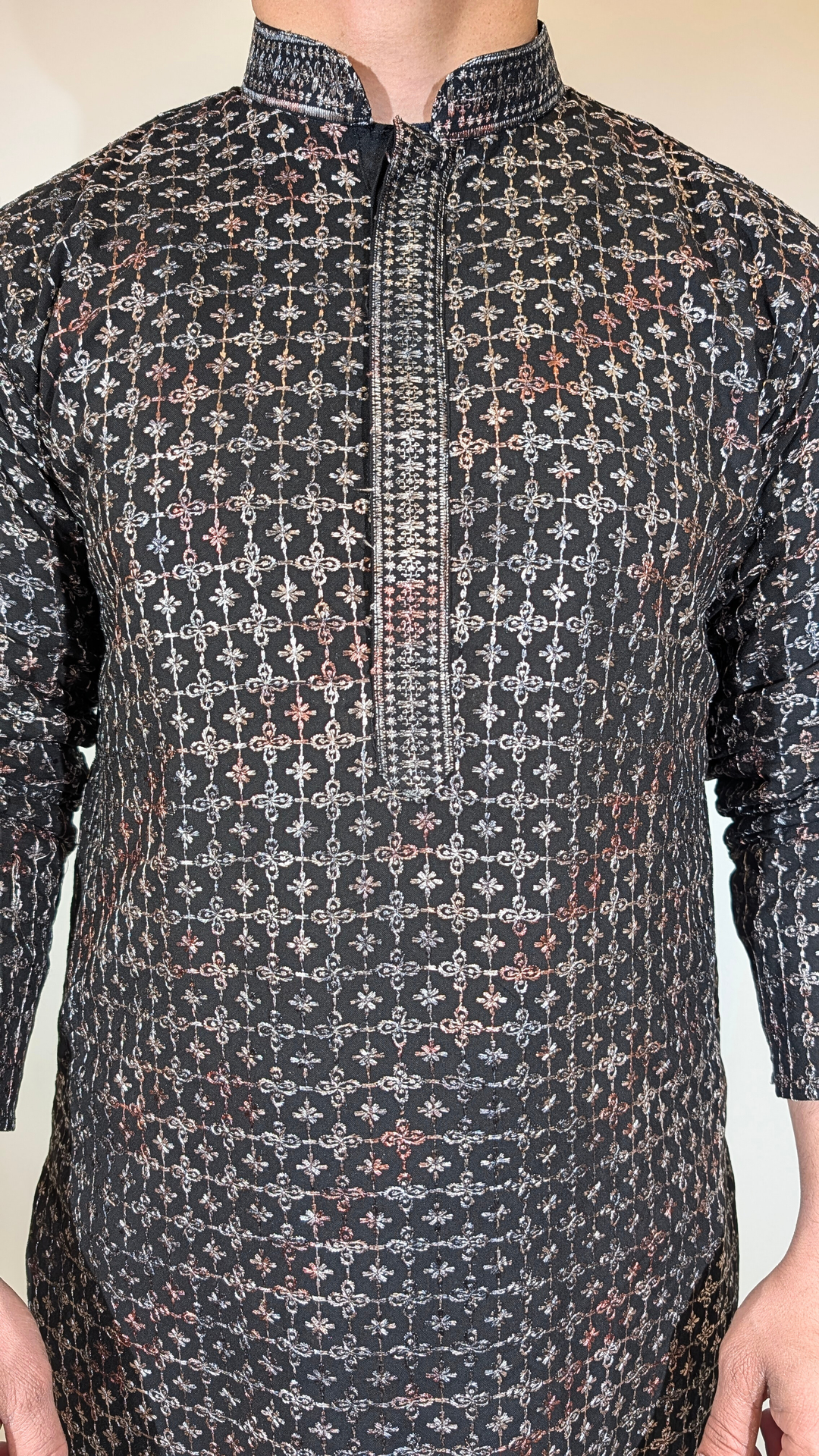 Black Multicolor Kurta