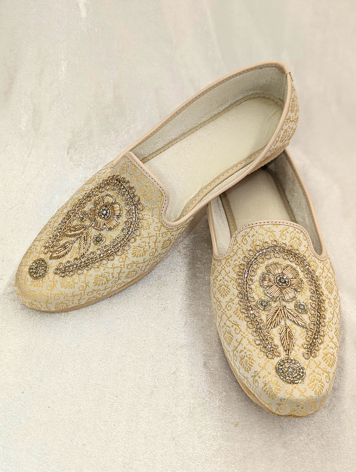 Cream Gold Men's Jutti