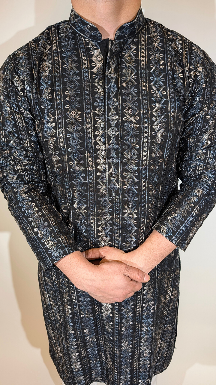 Black Multicolor Kurta