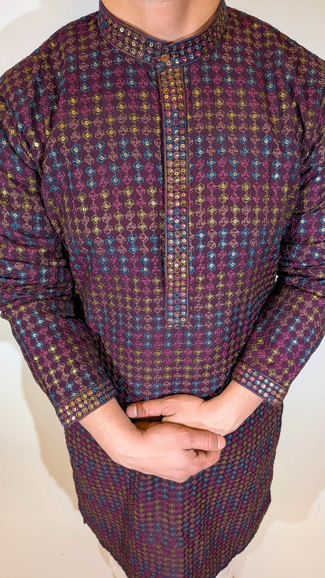Purple Multi-Color Kurta