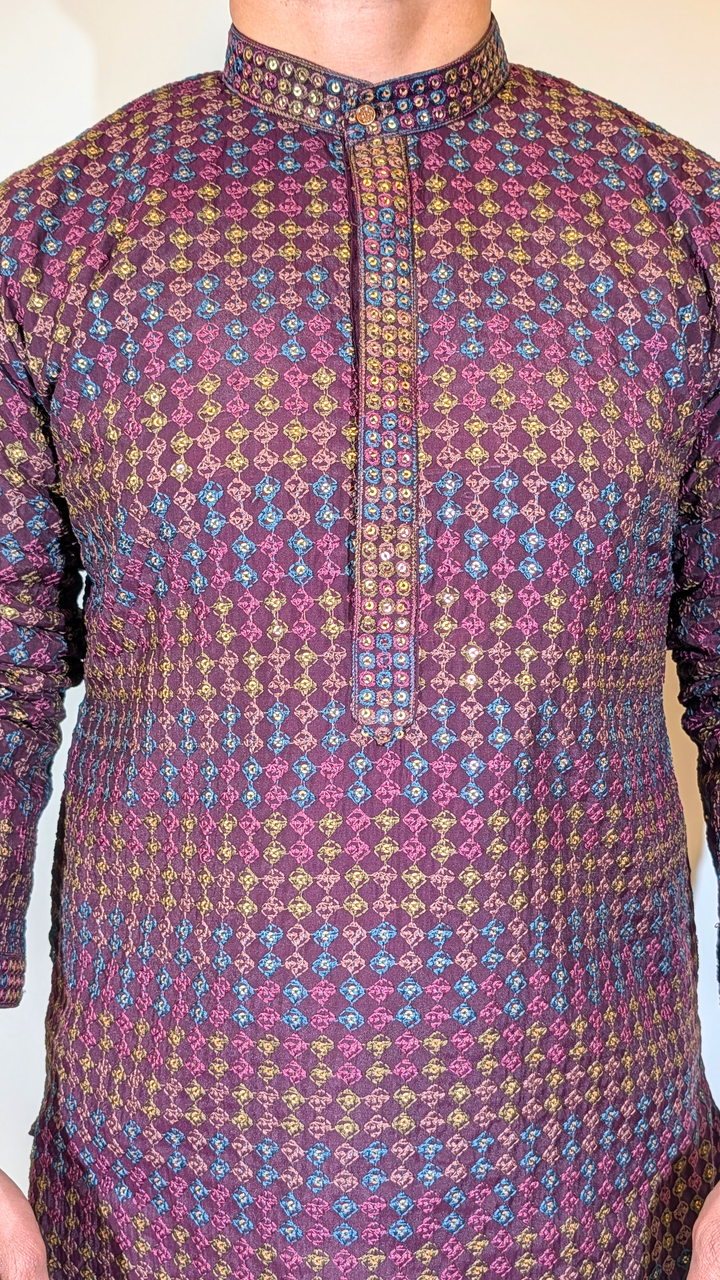 Purple Multi-Color Kurta