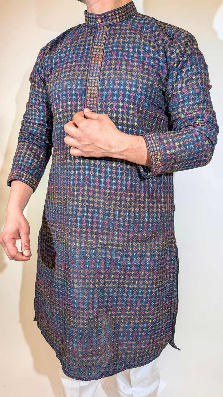 Blue Multi-Color Kurta