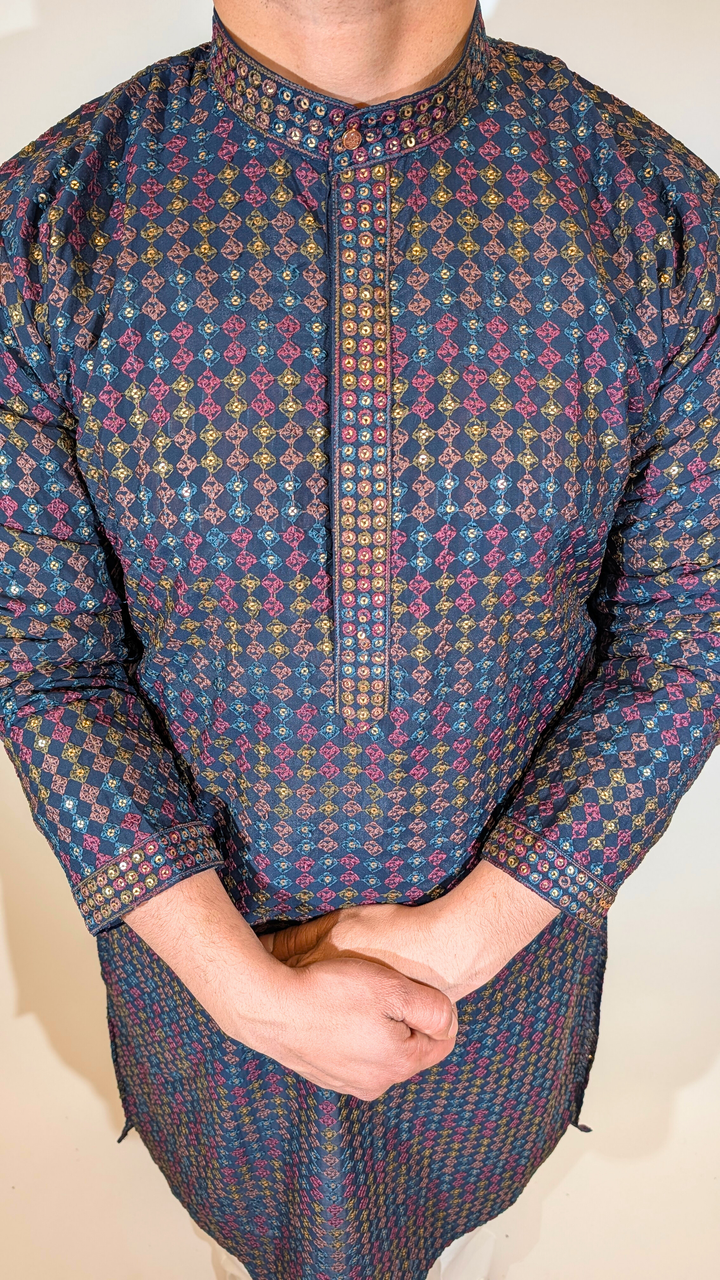 Blue Multi-Color Kurta
