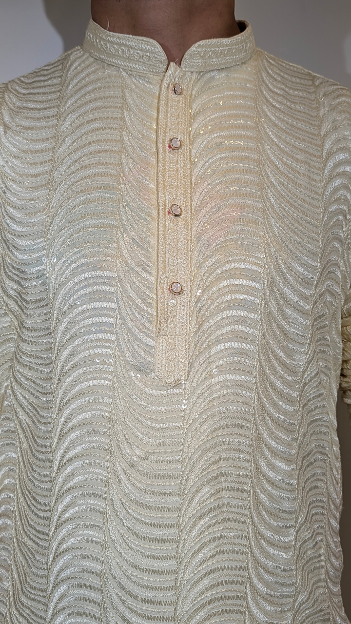 Light Cream Sequence Kurta