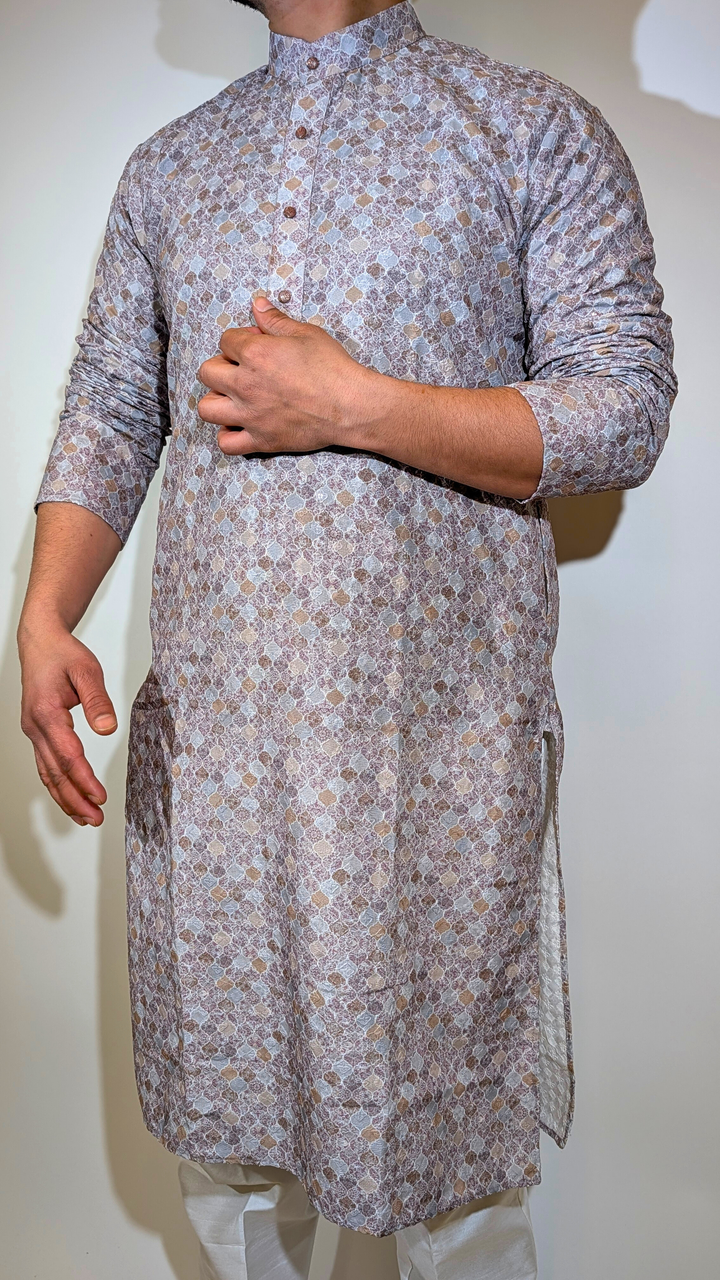 Multi-Color Navy Sequence Kurta