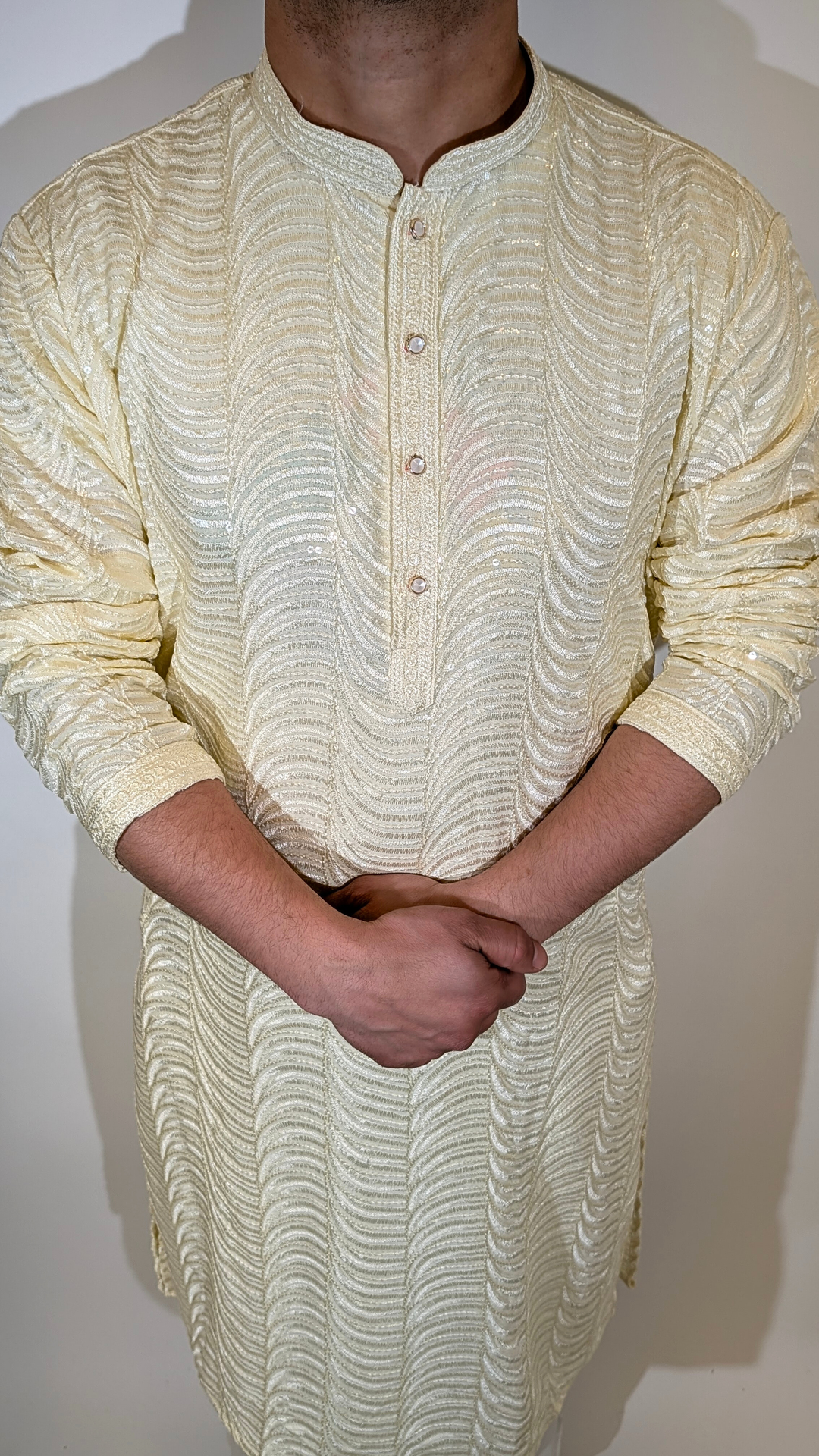Light Cream Sequence Kurta
