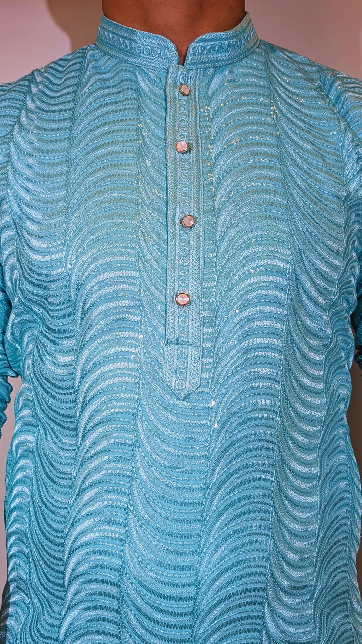 Light Blue Sequence Kurta