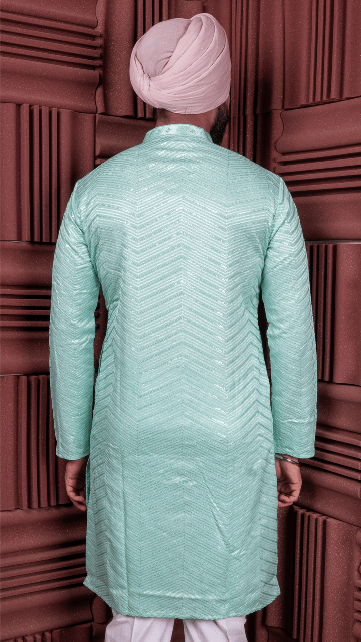 Seafoam Sequence Kurta