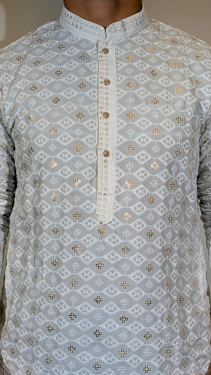White Sequin  Kurta
